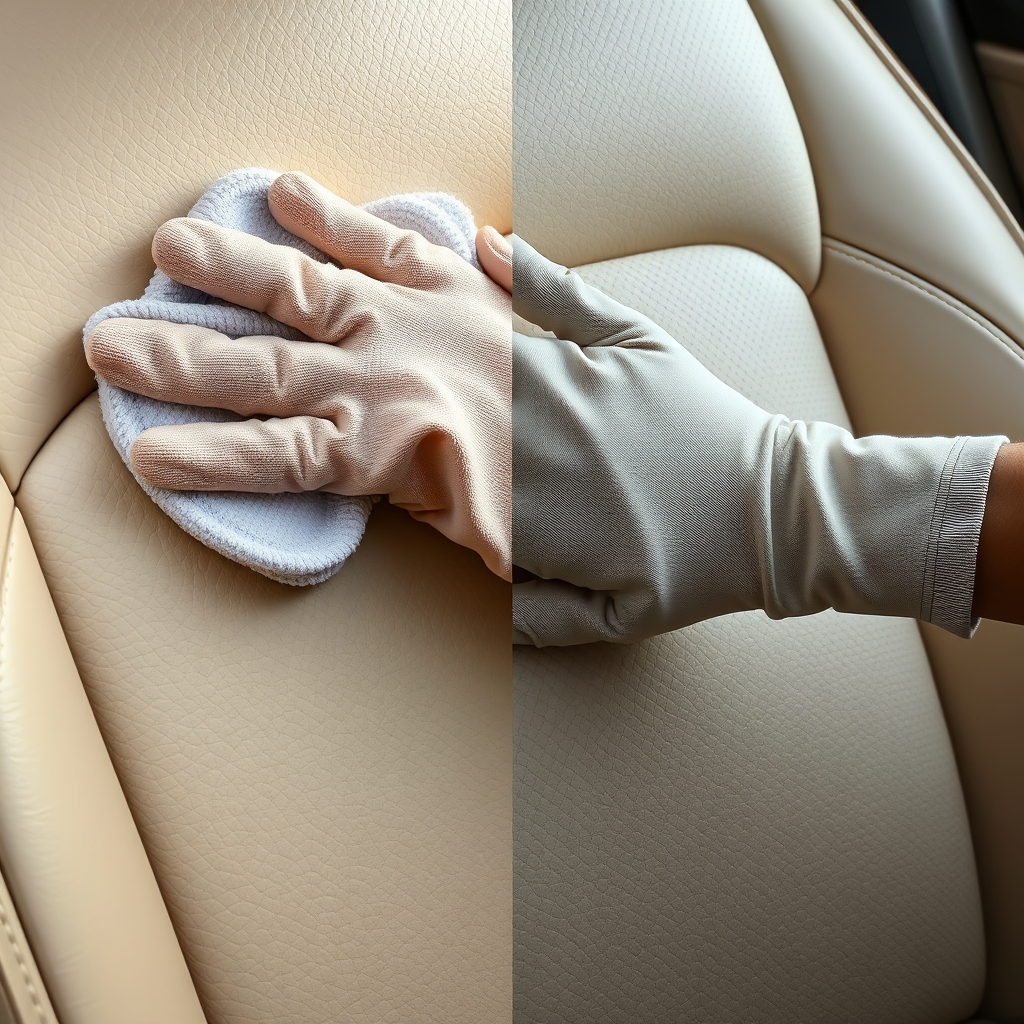 leather wipes in action