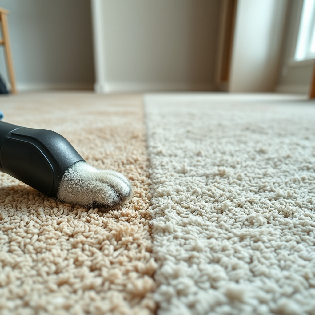 carpet cleaner in action