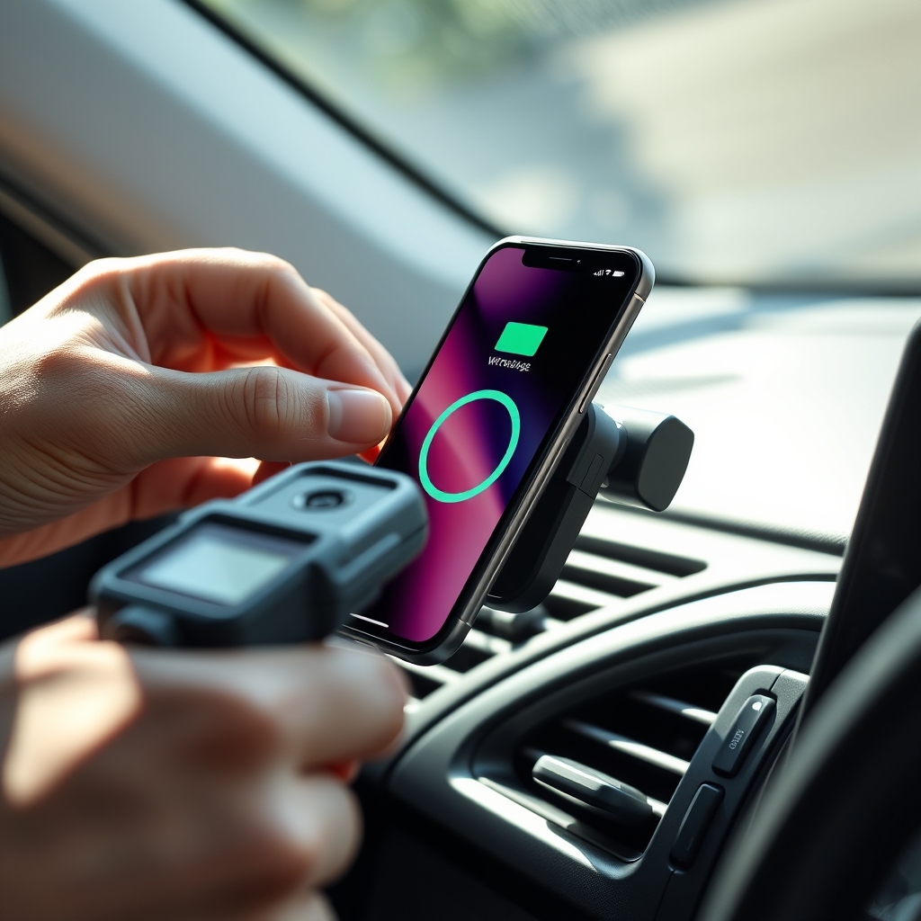 wireless car charger mount - Illustration 2