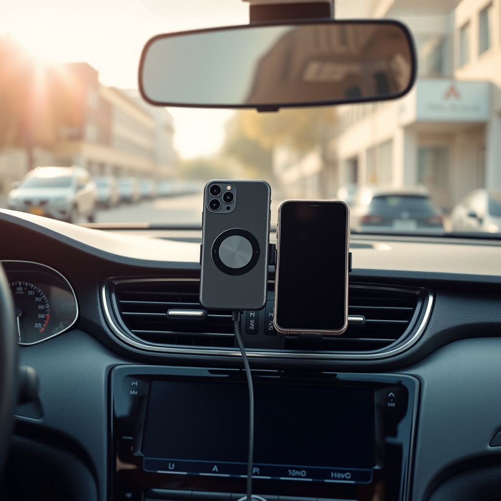 wireless car charger mount - Illustration 1
