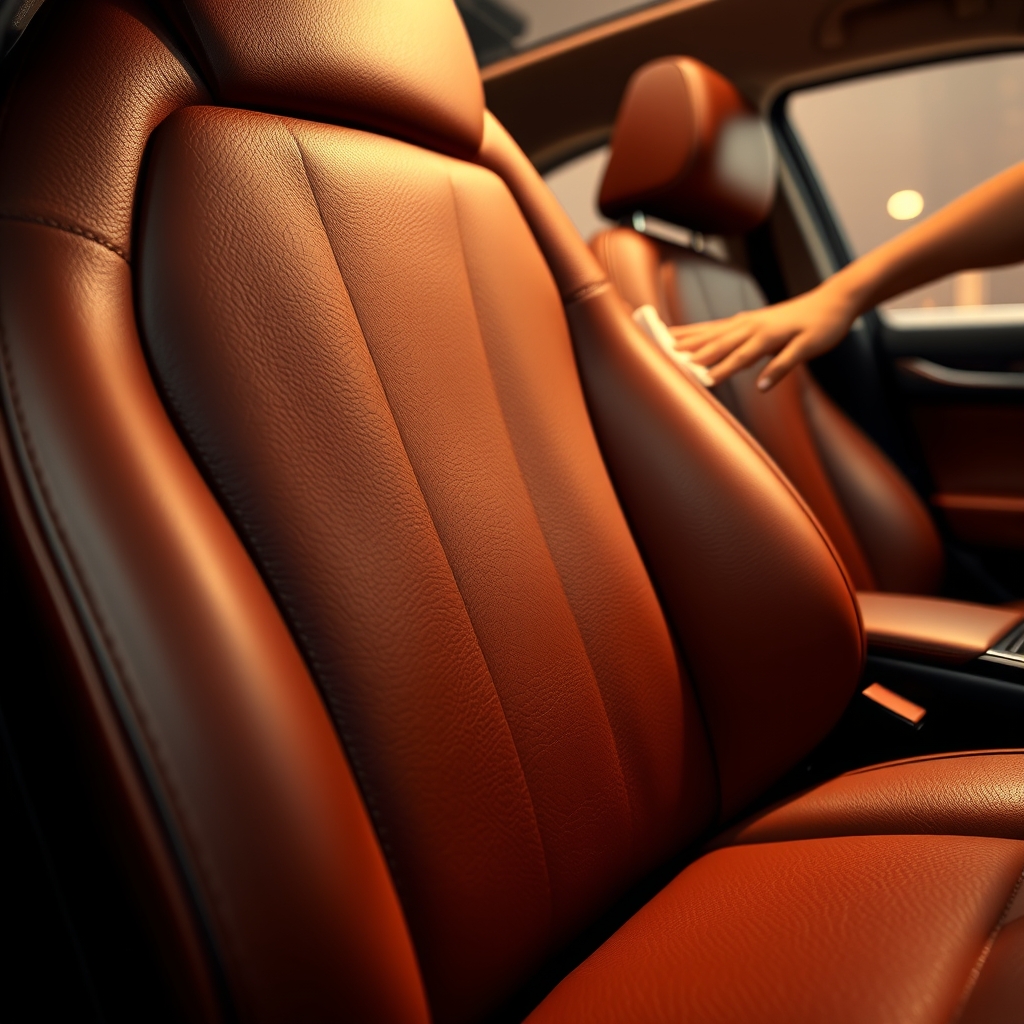 leather cleaner in action